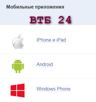 Мобильное приложение ВТБ 24 Телебанк